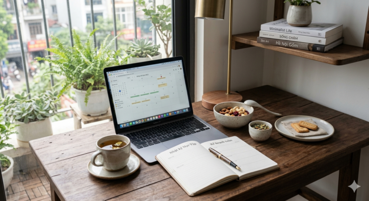 Cốc gốm, bát gốm, chén gốm, đĩa gốm, thìa gốm – bàn học của bạn đã thuộc Top phong cách decor bàn học bằng đồ gốm được yêu thích hiện nay