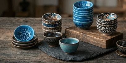 Chén gốm phong cách việt nam
